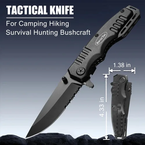 Vista 5 de RoverTac Multitools - Juego de regalo 11 en 1, hacha multiherramienta, linterna LED, cuchillo táctico en caja de regalo "I LOVE YOU", herramienta