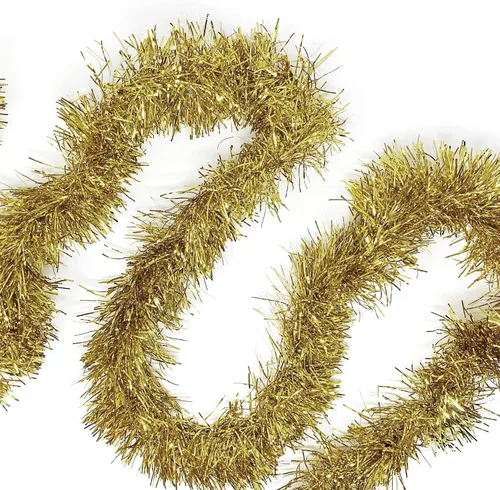 Vista 10 de Allgala Guirnalda de oropel negro, guirnalda de oropel metálica de 50 pies para árbol de Navidad, decoración para árbol festivo, barandilla