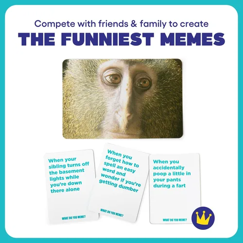 Vista 3 de WHAT DO YOU MEME? Family Edition by Relatable, Now with Refreshed Content - Kids Games 8+, Family Games for Kids and Adults, Includes 300 Caption