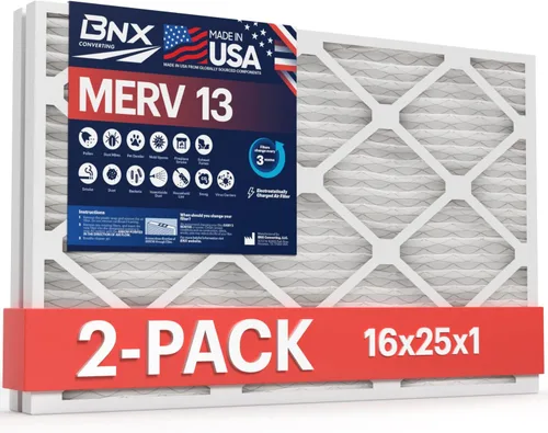Vista 13 de BNX TruFilter - Filtro de aire para horno de CA MERV 13 de 16 x 20 x 1 pulgadas (paquete de 2) - Fabricado en Estados Unidos - Filtros de aire