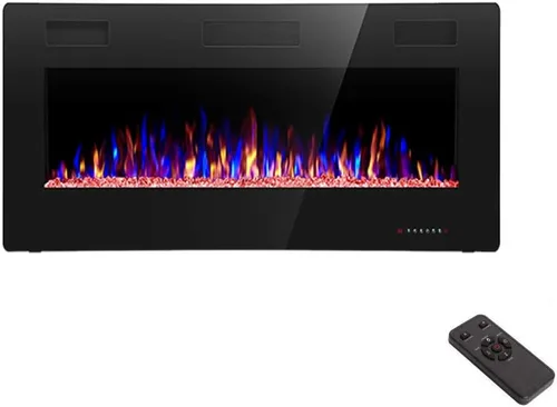 Vista 9 de R.W.FLAME - Chimenea empotrable ultrafina para pared (30 y 60 pulgadas)