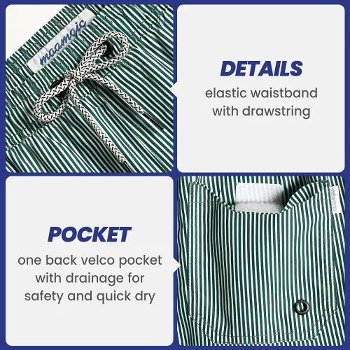 Vista 4 de maamgic Mens Slim Fit Swim Shorts Swim Trunks 7 inch Quick Dry Mens Bathing Suits with Mesh Lining