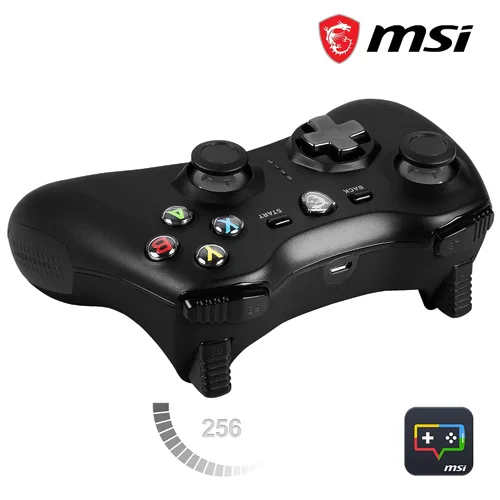 Vista 8 de msi Force GC30 V2 Black Wireless Gaming Controller, Dual Vibration Motors, Dual Connection Modes, Interchangable D-Pads, Compatible with PC & Android