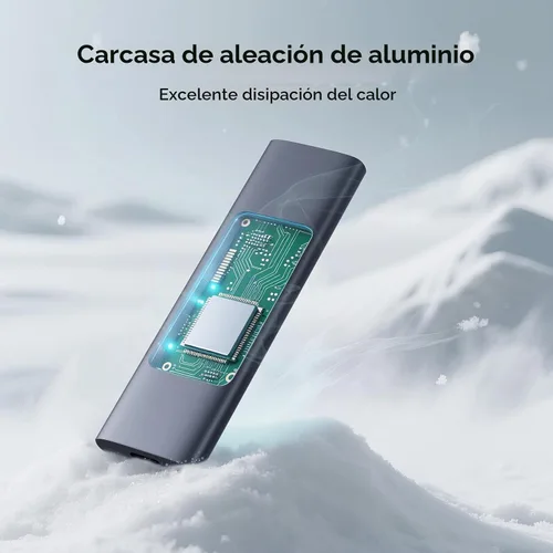 Vista 4 de SSD externo de 500 GB - Unidad de estado sólido externa SSD portátil