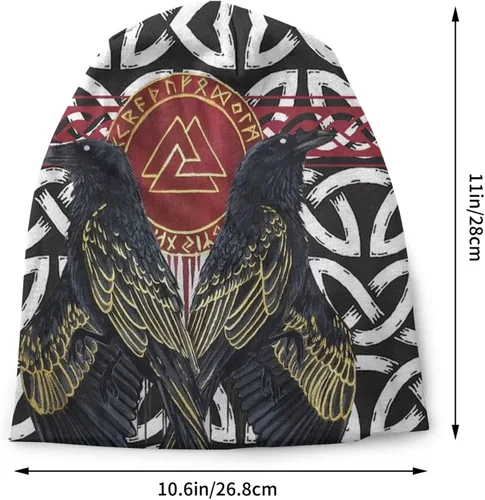 Vista 2 de Vikings - Gorro de invierno de punto suave para adultos, para exteriores