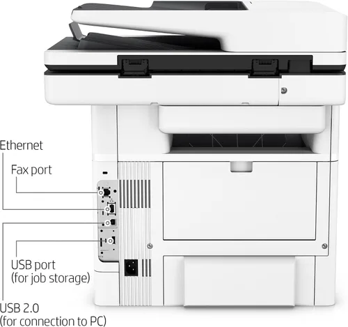 Vista 3 de HP LaserJet Enterprise MFP M528f Impresora monocromática todo en uno con Ethernet integrado e impresión de 2 caras (1PV65A)