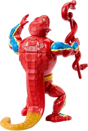 Vista 5 de Masters of the Universe Origins Figura de acción y accesorio, Rise of Snake Men Rattlor, articulación y mini libro de cómics, 5.5 pulgadas