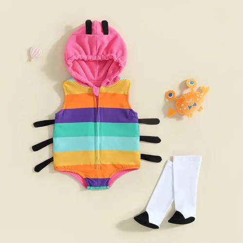 Vista 9 de Ursobutegl Disfraz de tigre para bebés recién nacidos, Halloween, Acción de Gracias, Navidad, dibujos animados, animal de tigre, trajes de cosplay