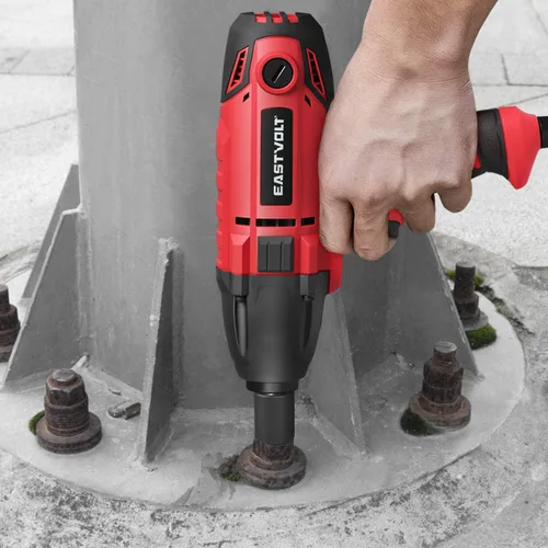 Vista 7 de Eastvolt Llave de impacto eléctrica de 800W, de servicio pesado 7,5 amperios con cable, torque máximo 450 pies-libras 3400 RPM, 1/2 pulgada