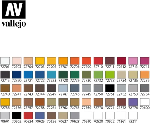 Vista 4 de Vallejo - Estuche Game Air Range Juego de pintura acrílica profesional de alta calidad Kit listo para aerógrafo para fantasía, juegos de guerra