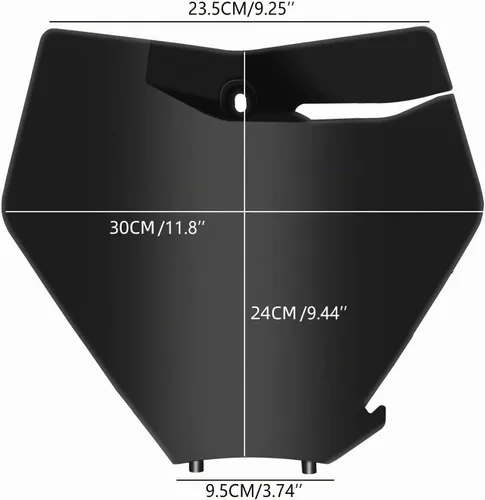 Vista 2 de Placa para matrícula frontal de motocicleta en negro, ABS de plástico, resistente, reemplazo universal para EXC 150/250/300 TPI 20-21 SX 125/250