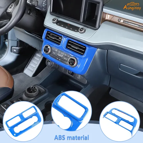 Vista 4 de Aunginsy Cubierta de salida de aire para consola central, compatible con Ford Maverick 2022-2024, control central de automóvil, panel de interruptor