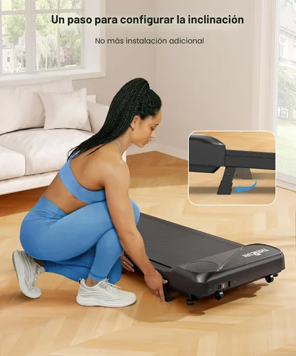 Vista 4 de THERUN Walking Pad Treadmill Under Desk, Portable Mini Treadmill for Home/Office, Walking Pad Machine with 2.5HP and 265 lbs Weight Capacity Remote