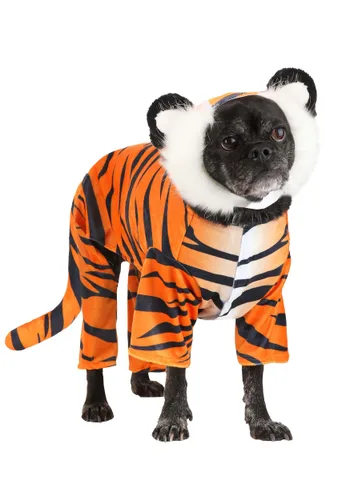 Vista 2 de Disfraz de Mascota Tigre de la Jungla Multicolor