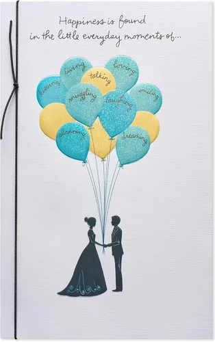 Vista 4 de American Greetings tarjeta de aniversario de matrimonio con cinta, Everyday Moments Wedding