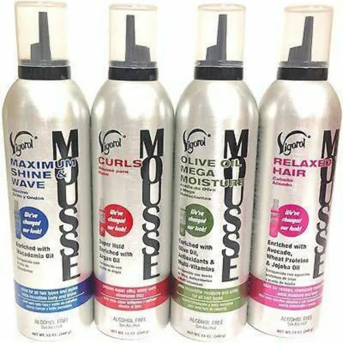 Vista 2 de Vigorol Mousse para el cabello relajado, 12 onzas