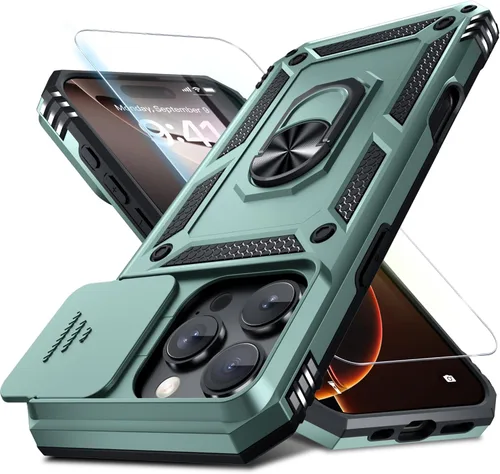 Vista 38 de Janmitta Funda para iPhone 8 Plus/7 Plus/6 Plus, Cubierta de Teléfono con Cubierta Deslizante Integrada para Lente de Cámara + Protector