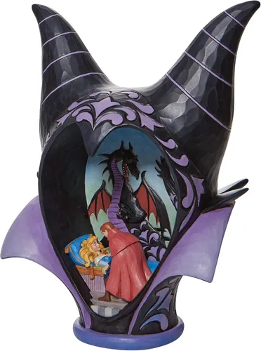 Vista 4 de Enesco Disney Traditions by Jim Shore - Figura de tocado de maléfica de la Bella Durmiente, 10.25 pulgadas, multicolor