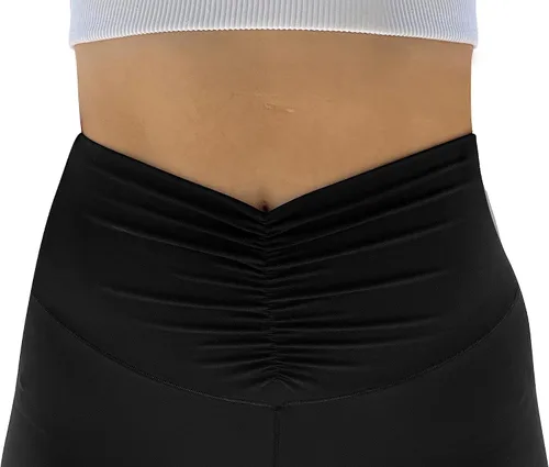 Vista 2 de Sunzel Leggings acampanados, pantalones de yoga cruzados con control de abdomen, cintura alta y pierna ancha