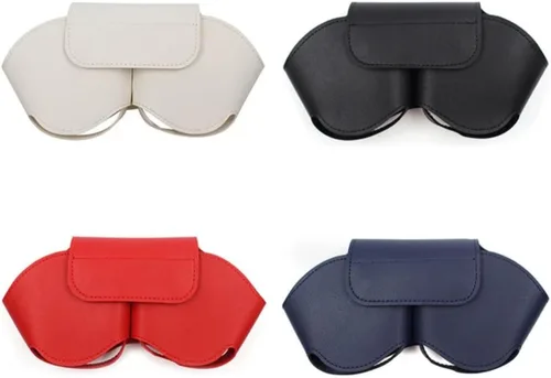 Vista 3 de Funda de viaje portátil para Apple AirPod Max, color negro Cuero vegano duradero, funda de transporte