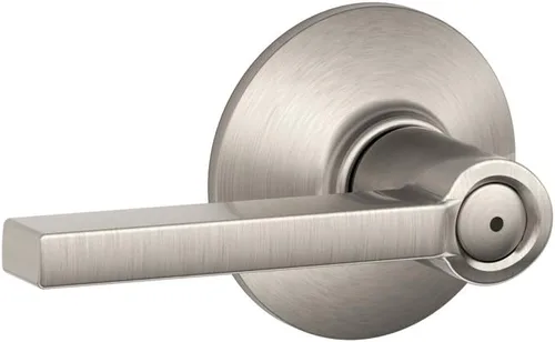 Vista 54 de Schlage F51A LAT 716 Latitude - Manija de puerta con bloqueo de entrada con llave, en acabado de bronce envejecido