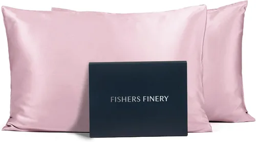 Vista 10 de Fishers Finery Funda de almohada de seda de morera 100% pura de 25mm (Rojo King)