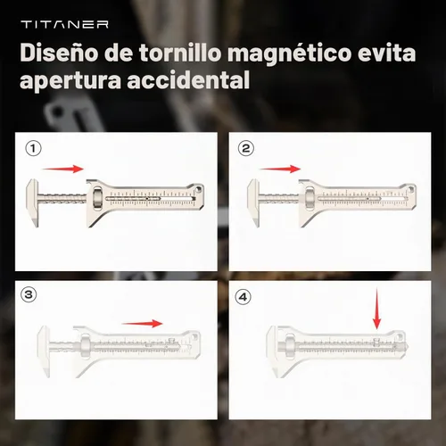 Vista 2 de TiSpanner 2.0 Llave ajustable de titanio multiherramienta