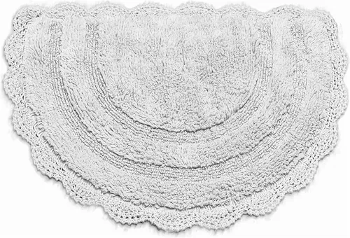 Vista 12 de Chardin home Alfombra de baño de ganchillo beige, alfombra de baño ovalada 100% algodón con borde de ganchillo artesanal hecho a mano, alfombra