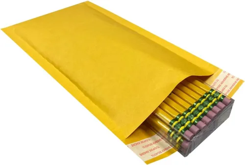 Vista 8 de 100 sobres de papel kraft con burbujas de 5 x 10 pulgadas – #00 bolsas acolchadas autosellantes