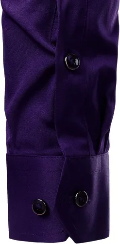 Vista 6 de ZEROYAA Camisas de vestir formales de manga larga con botones y bolsillo para hombre