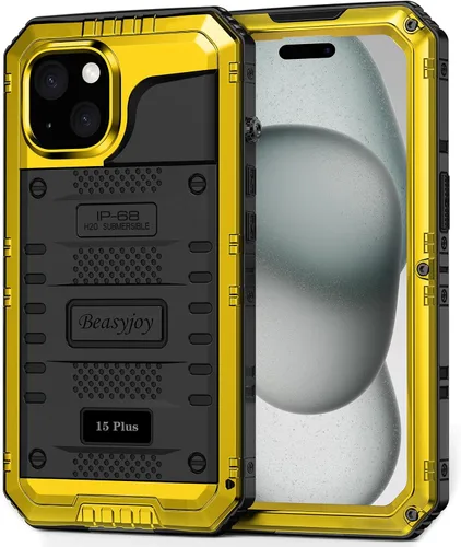 Vista 12 de Beasyjoy Funda de Metal para iPhone SE 2022/2020/8/7, Funda Impermeable Resistente con Protector de Pantalla, Protección de Cuerpo Completo Grado