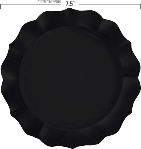 Vista 3 de Smarty Had A Party - Platos de plástico desechables, platos llanos - Platos de fiesta, platos de boda para celebraciones y uso diario - Platos