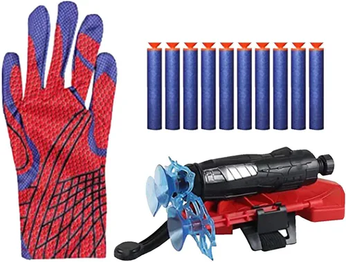 Vista 7 de Juego de tirador de arañas, juguete de tirador de arañas PP, juguete de lanzador de araña duradero, juego de disparo al objetivo con gran regalo