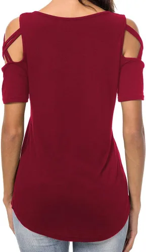 Vista 3 de Camisetas de manga corta con estampado de letras del sol de 40 cumpleaños para mujer, cuello redondo, informal, para mujer