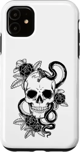 Vista 8 de Gothic Flower Skull Snake Roses Case for iPhone 16