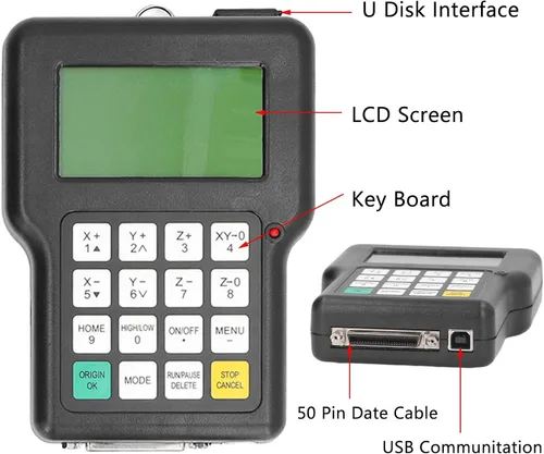Vista 2 de Controlador de máquina de grabado CNC de 3 ejes, kit de tablero de control remoto con microstepping alto para mecanizado de precisión 120 V 60 Hz