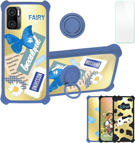 Vista 10 de Aroepurt Funda para Blu Bold N3 compatible con Blu Bold N3 Phone Cover [con protector de pantalla de vidrio templado] [PC duro + silicona suave]