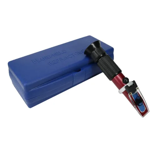 Vista 8 de 0 a 32% Brix Refractómetro de mano (revestimiento de teflón) con compensación automática de temperatura, refractómetro de mano Rhino con una funda