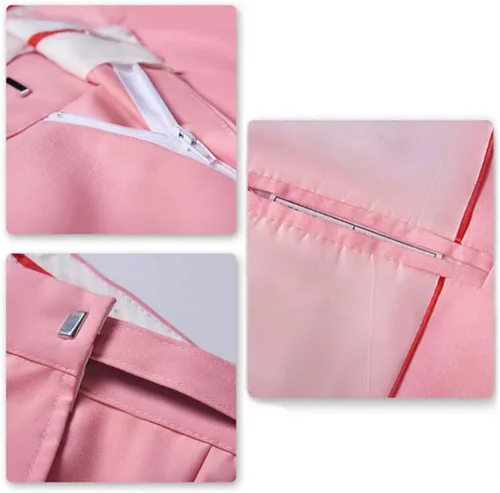 Vista 7 de Wangyue Traje de 2 piezas para hombre, pantalones cortos ajustados para hombre, casual, verano, playa, boda, baile de graduación, cena
