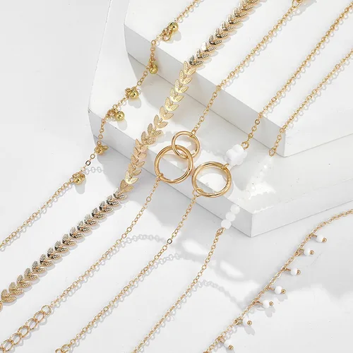 Vista 75 de Long tiantian Pulsera de oro gruesa para mujer, pulseras de oro delicadas, pulseras para mujer, pulseras apilables de eslabones de cadena
