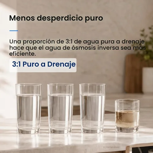 Vista 8 de Purewell Sistema de filtro de agua de ósmosis inversa sin tanque U01 800