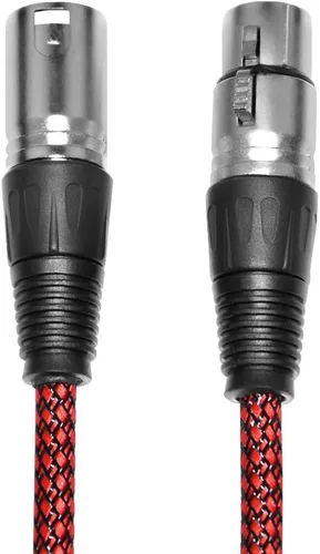 Vista 7 de Cable XLR de 6 pies macho a hembra, cable de micrófono XLR de 3 pines MIC DMX cable de conexión