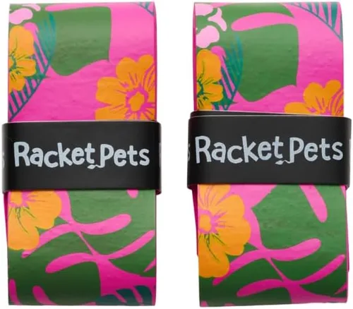 Vista 11 de Racket Pets Raqueta de tenis para niños, cinta antideslizante de agarre de tenis con estampado animal para raquetas juveniles, divertido agarre