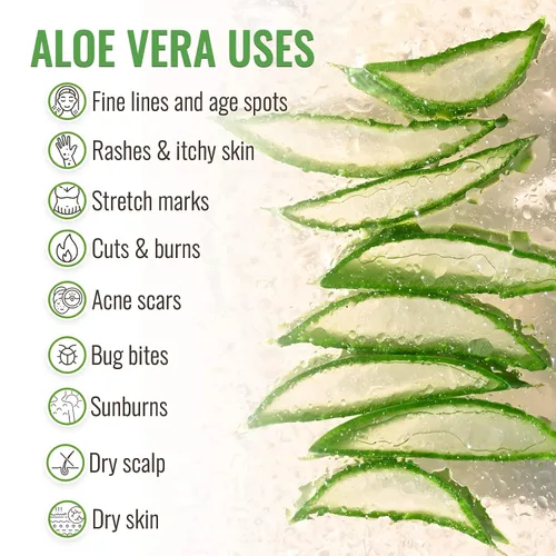 Vista 5 de Gel de aloe vera para piel con miel de manuka, gel de aloe vera puro para aliviar quemaduras solares, gel de aloe vera orgánico para cara, acné