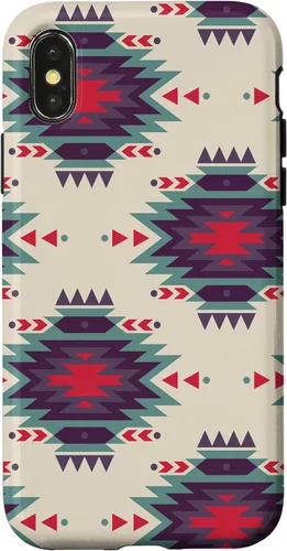 Vista 5 de Funda única con diseño azteca navajo rojo turquesa occidental para iPhone 17