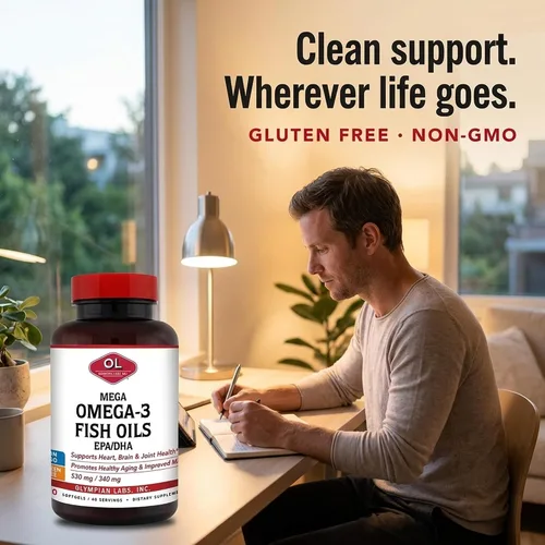 Vista 5 de Olympian Labs Mega Omega 3 aceites de pescado, 60 sietes,3148