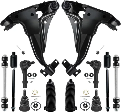 Vista 68 de Detroit Axle - Kit de extremo de 12 piezas para Ford Explorer Mercury Mountaineer 1998-2001 1999 2000, 2 brazos de control delanteros superiores