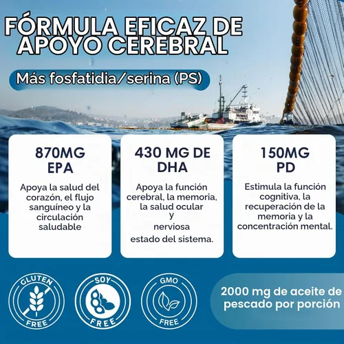 Vista 3 de DRFOSTER Aceite de pescado Omega-3 2000 mg, 120 cápsulas blandas