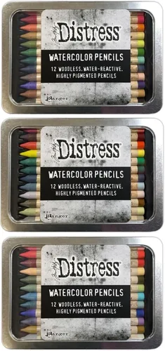 Vista 3 de Ranger Ink Paquete - Tim Holtz Distress TODOS los lápices de acuarela disponibles 75 en total. Juegos 1, 2, 3, 4, 5 y 6. Además de los 3