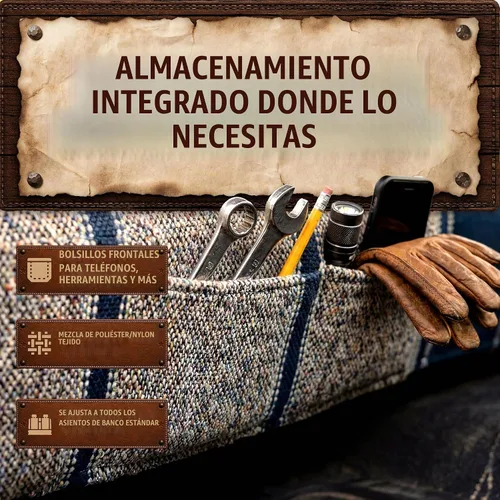 Vista 3 de Fundas de asiento ilimitadas para asiento de banco, ajuste universal para camión y automóvil, color negro